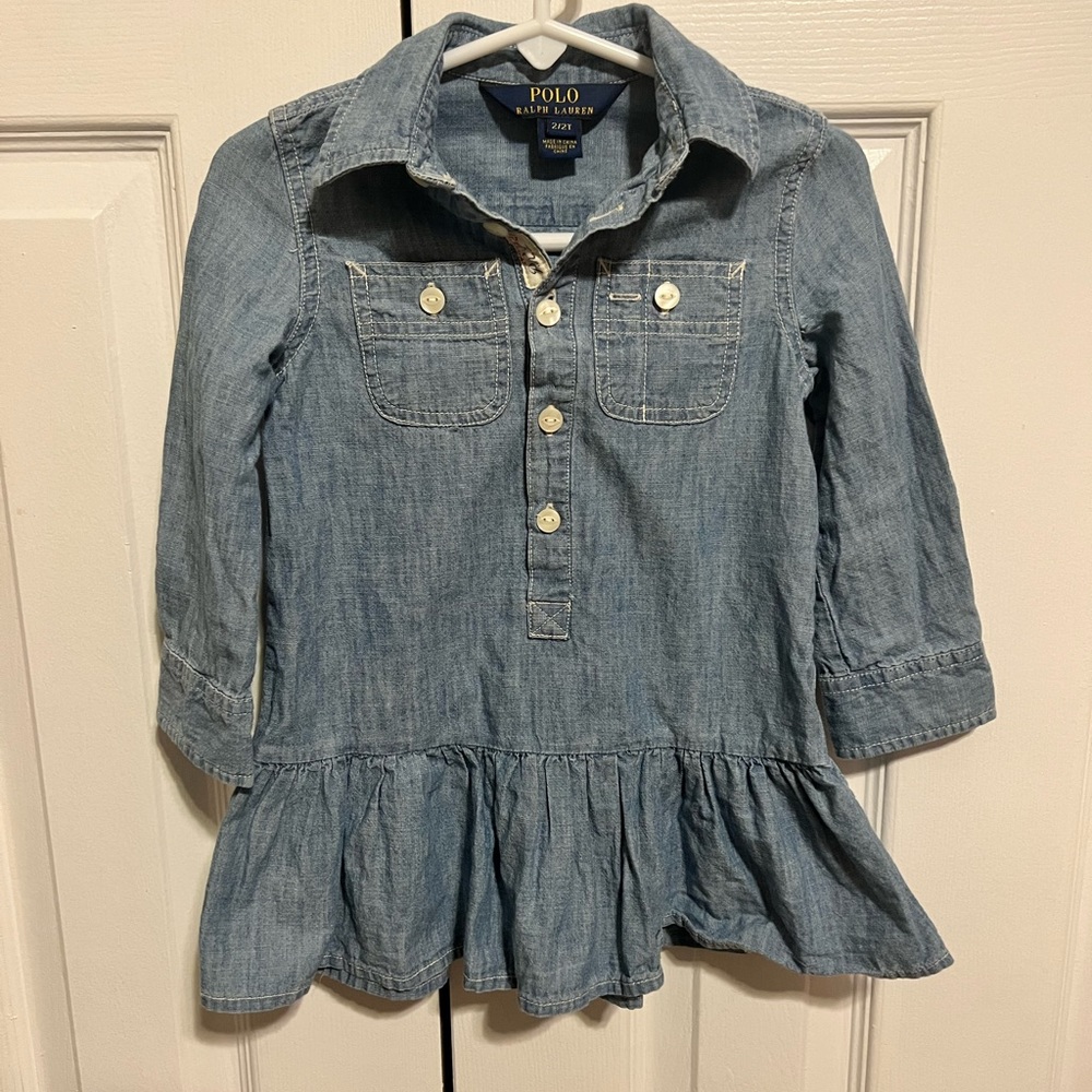 Toddler girl Ralph Lauren denim dress